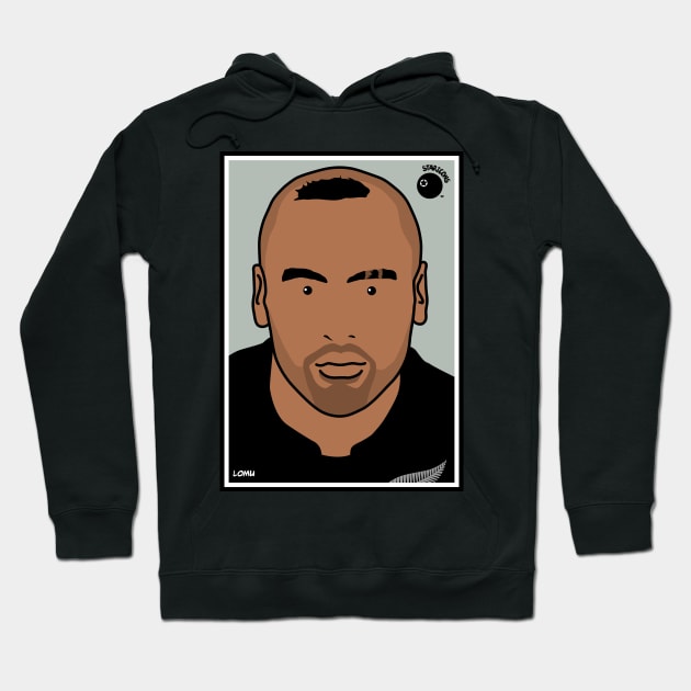 Jonah Lomu, New Zealand All Blacks rugby union player Hoodie by stariconsrugby